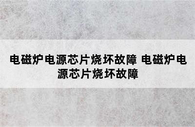 电磁炉电源芯片烧坏故障 电磁炉电源芯片烧坏故障